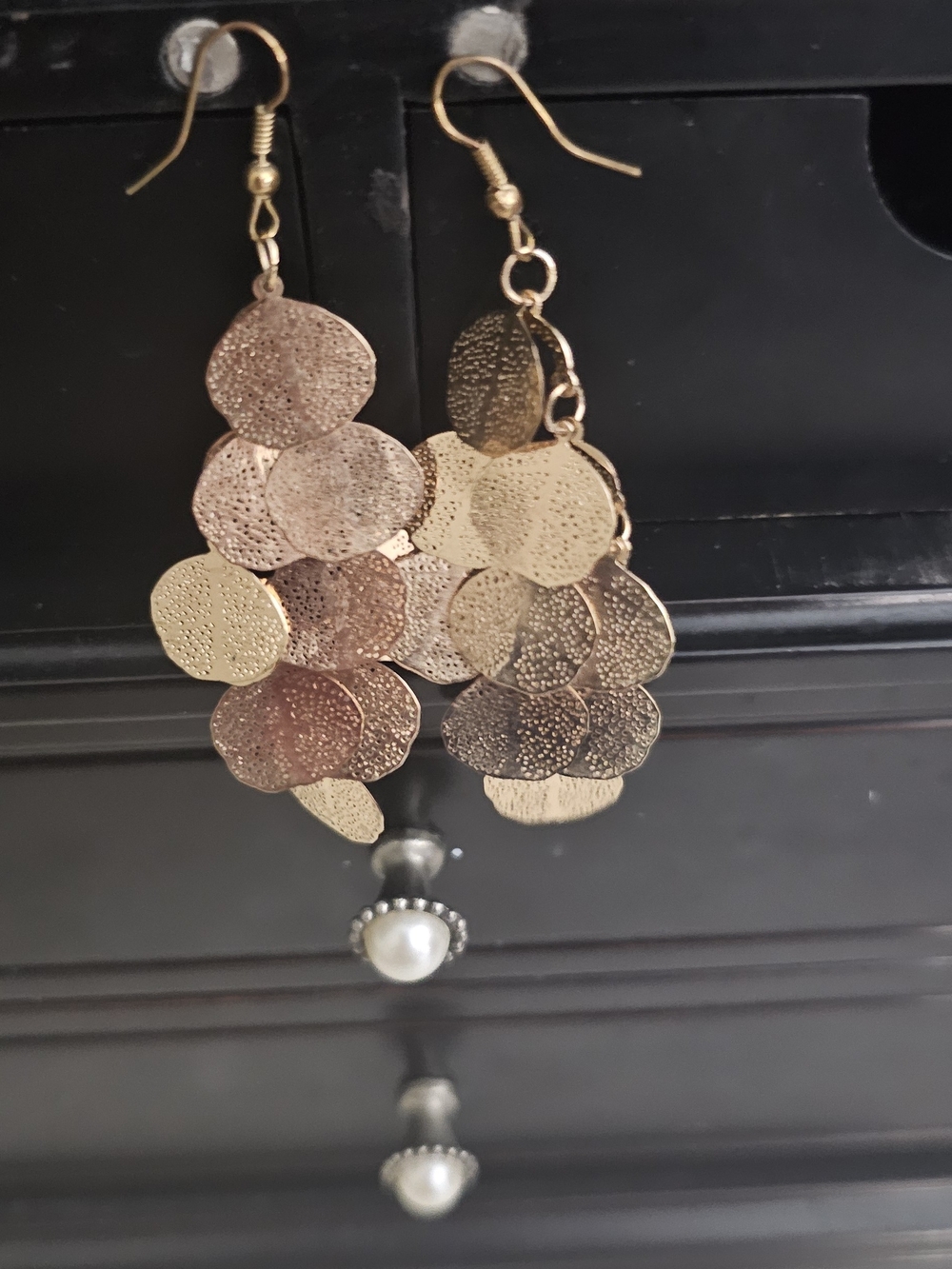 Gold Layered Dangle Earrings